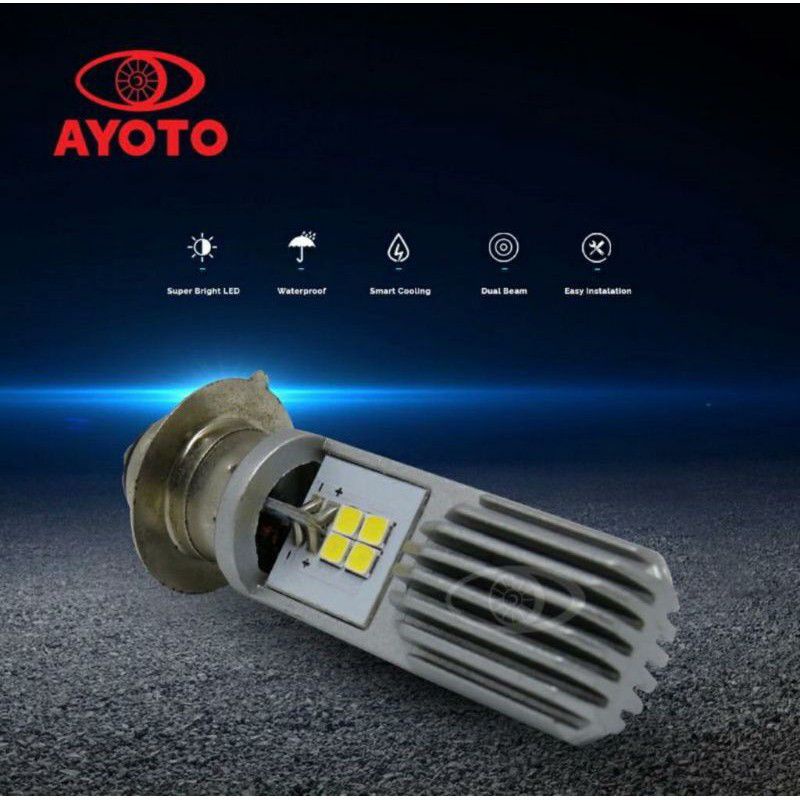 Bohlam Lampu Led Ayoto M2B AC DC Kaki 1 Hi Lo Matic Bebek