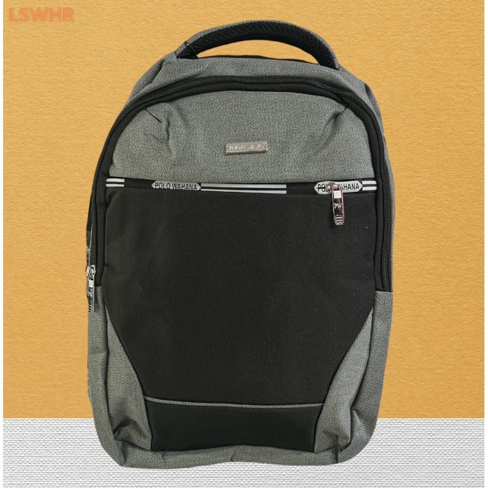 Tas Polo Wahana Grey Black - Tas Sekolah - Tas Kerja - Tas Bagus - Tas Keren - Tas Polo - Tas Cowok 
