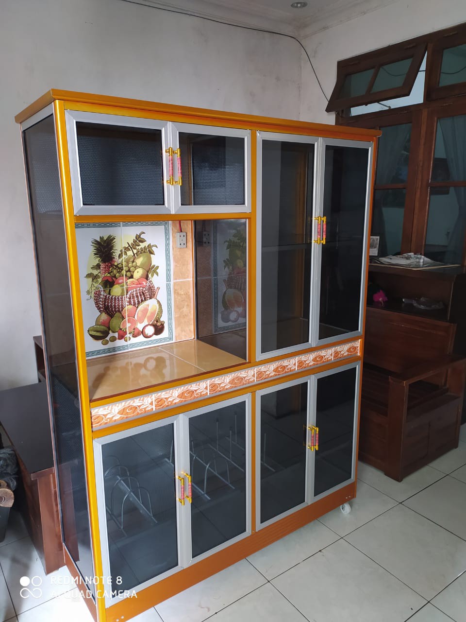 Rak Piring Kaca Pintu 8 (khusus Semarang)