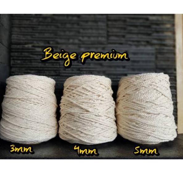 

Special Price' Tali katun premium/Beige 1kg || size 3-10mm..