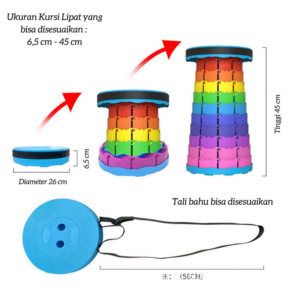 Kursi Lipat Outdoor Portable / Tempat Duduk Lipat Fleksibel  - SOSOYO