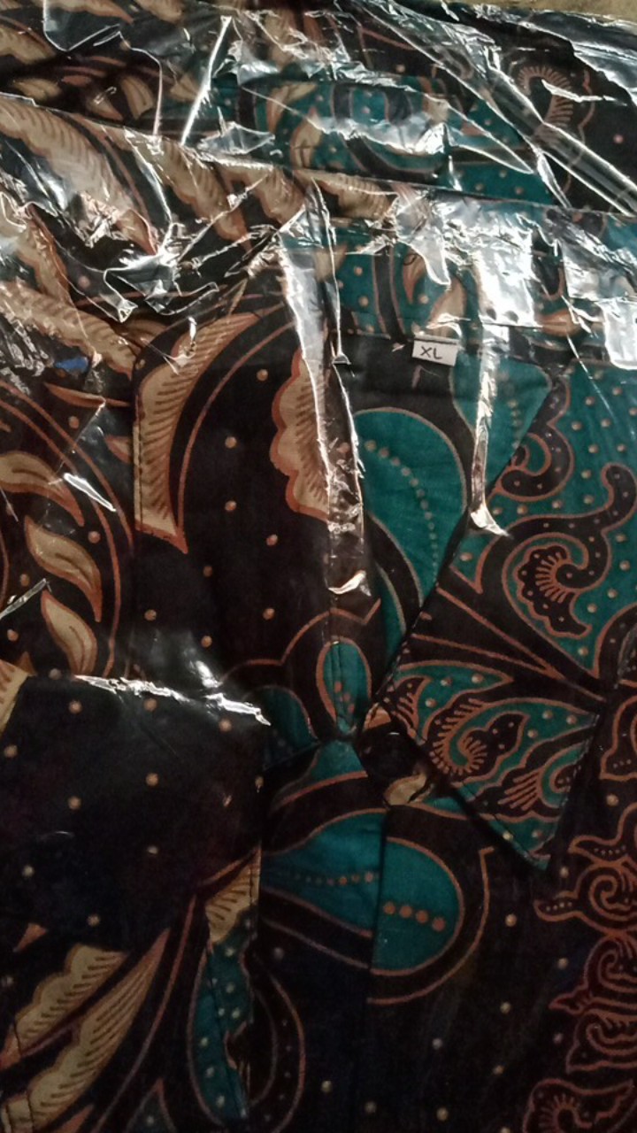 Kemeja Batik Pria Lengan Panjang Size M L Xl Xxl  Bswart Batik Hrb026 Kenongo Hem