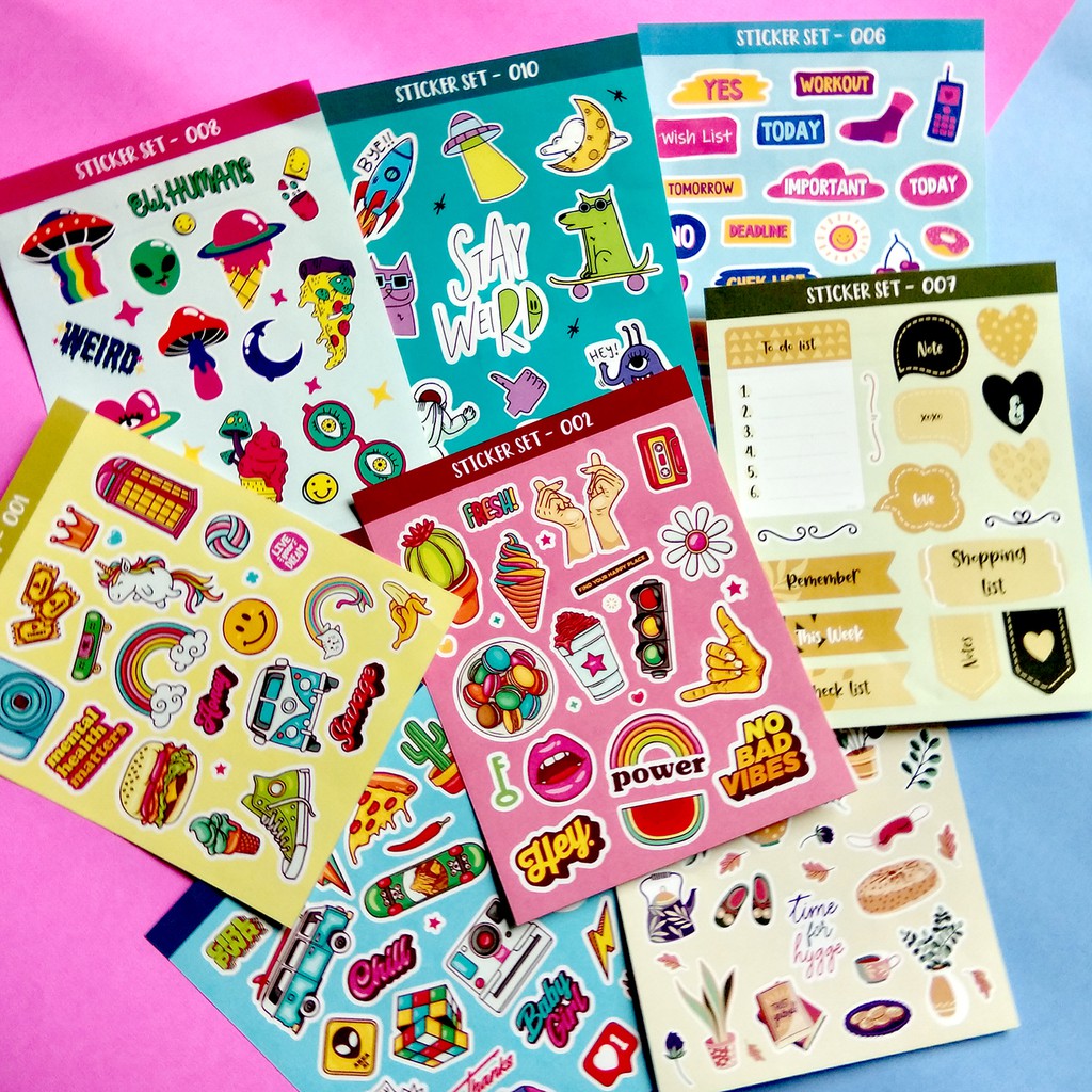 

STIKER TUMBLR AESTHETIC SET / STICKER PLANNER / STIKER UNTUK LAPTOP / STIKER HP