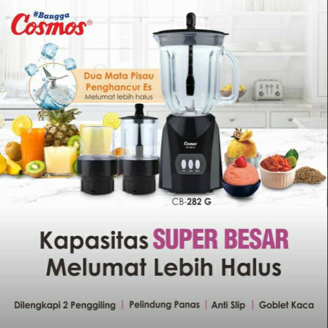 Blender Cosmos CB-282 G ( Kaca) super besar 2 liter garansi original