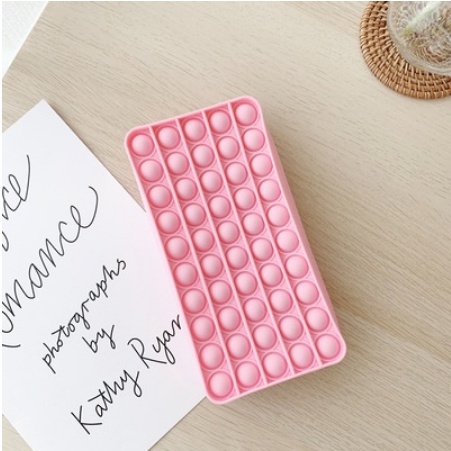 NEW Big Pop It Toy Rainbow Push Bubble Fidget Sensory Toys for Parent-Child Time Interactive Jumbo Dadu-pink bag