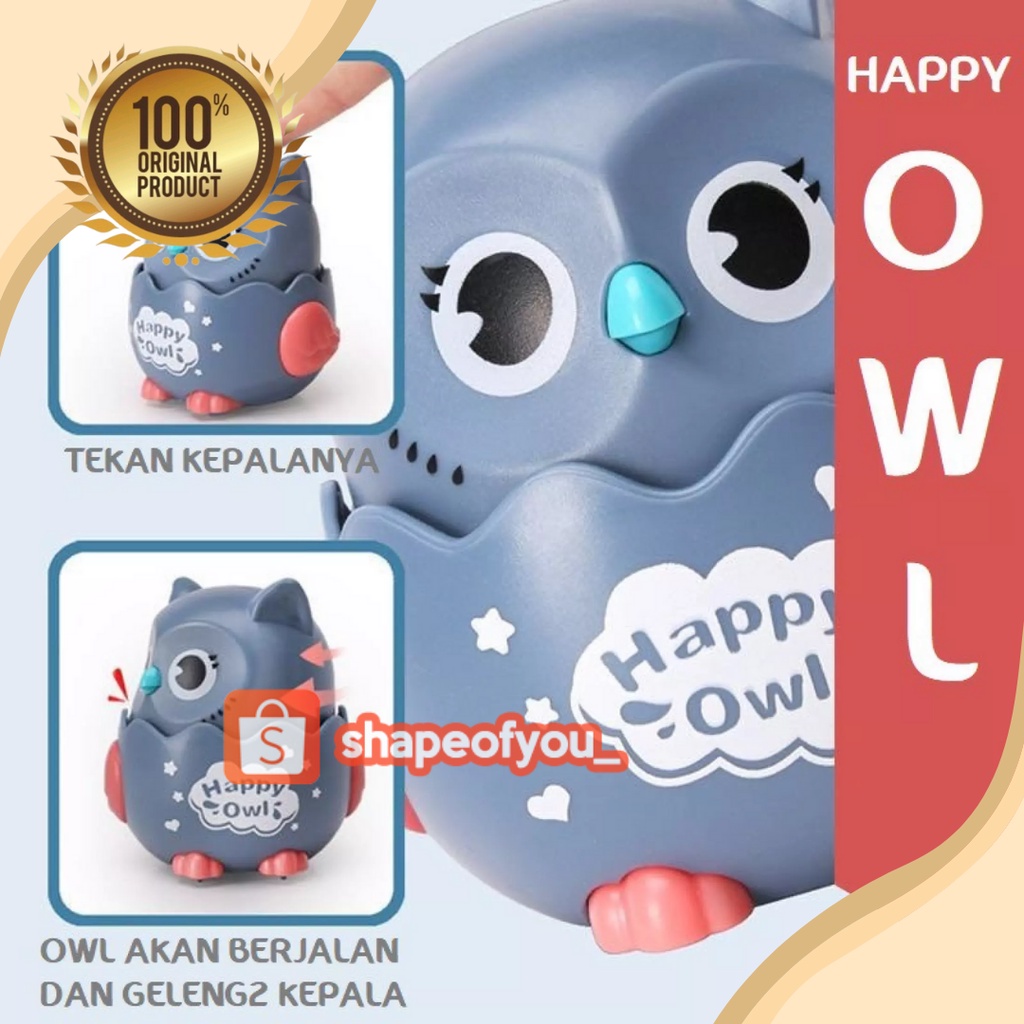 Happy Owl Toys | Mainan Anak Owl | Mainan Edukasi Anak Mainan Burung Hantu Anak Edukasi Lucu