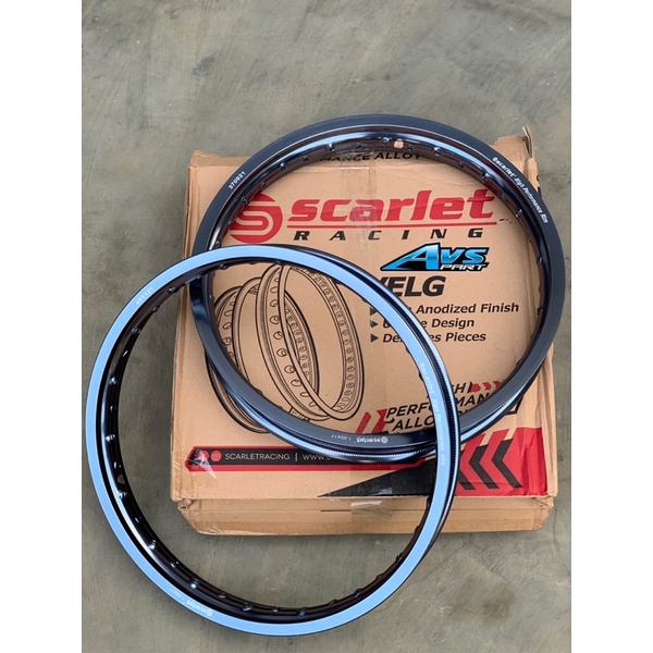 Velg Scarlet WM Wshape 1set 160 185 Ring 17 Velg Scarlet Grey Titanium Bukan Velg TDR Excel Vrossi