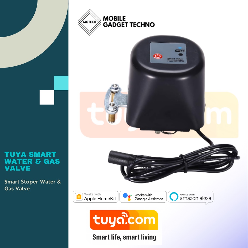 Tuya Smart Valve Stoper Klep Kran Pengatur Water &amp; Gas Controller