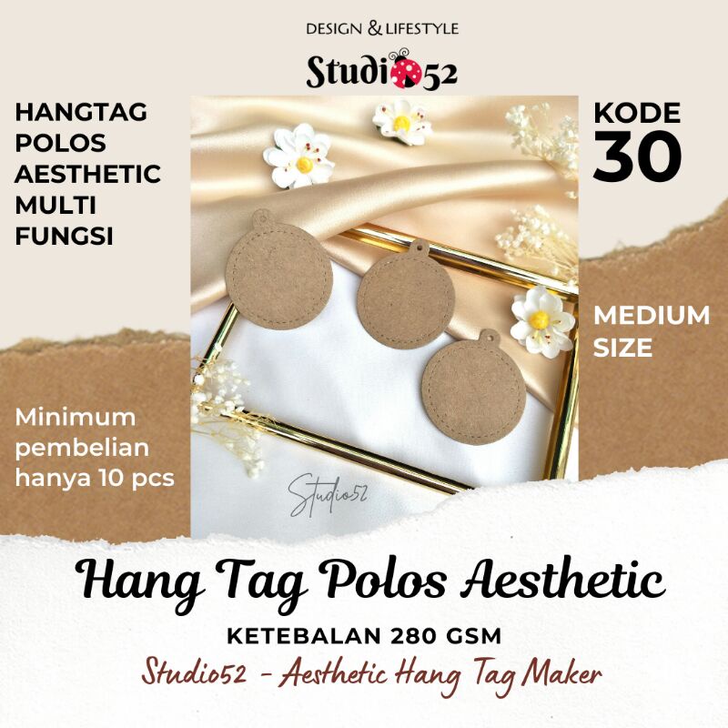 

Hang Tag Polos Aesthetic Tebal Multifungsi diameter 4,6 cm kode 30