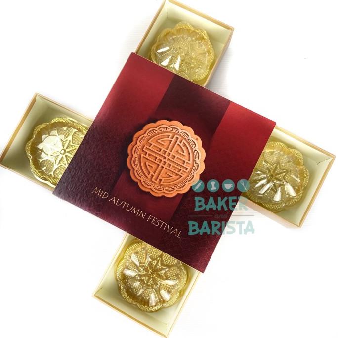 Hardbox mooncake laci/ kotak mooncake premium untuk 125gr bakernbar99 dijamin