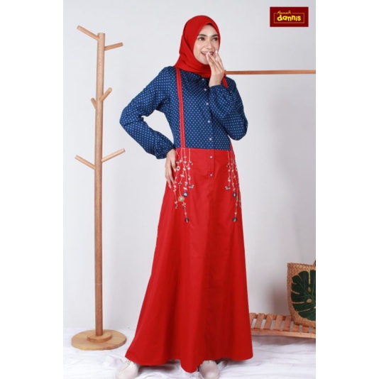 Sale Abaya Gamis Polkadot Dannis Collection BONUS Masker S | 210820