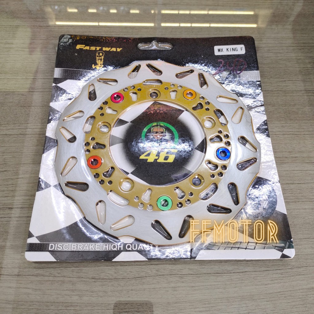 Piringan Cakram Variasi MX KING DEPAN Gerigi Tapak Kaki 5 lubang baut 240 mm