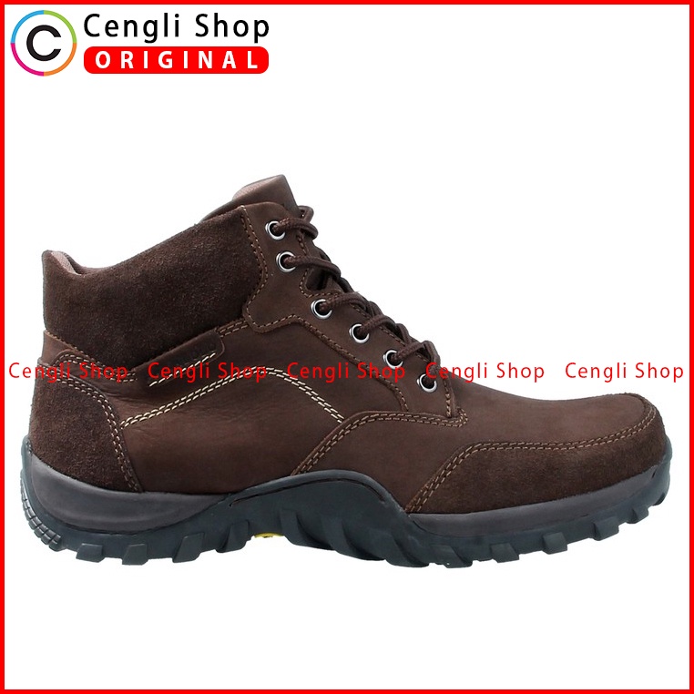 SEPATU BOOT PAKALOLO PRIA ORIGINAL CASUAL KULIT ASLI COKLAT PB06