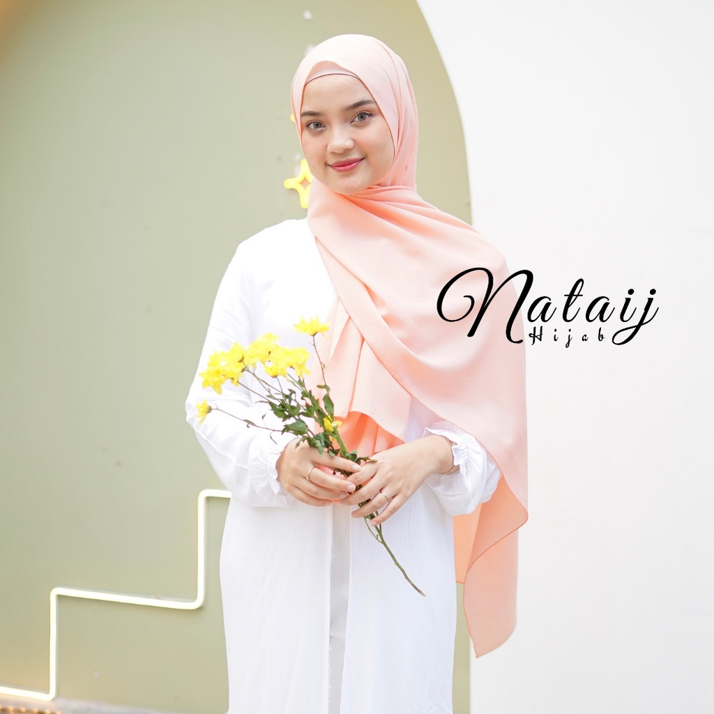 Pashmina Diamond 180x75 / Hijab Pashmina / Pasmina / Hijab / Jilbab / Kerudung / Pashmina Sabyan-PEACH
