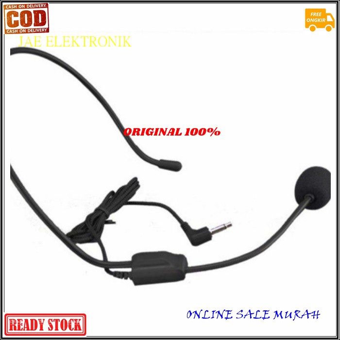 G511 Mic headset jack L 3.5mm original mik bando microphone hf clip mikrophone handsfree kabel cable audio sound sistem vocal vokal universal karaoke meeting acara pidato portable speaker universal  Jack L  PANJANG 120-150 CM  BISA UNTUK SEGALA JENIS PERA