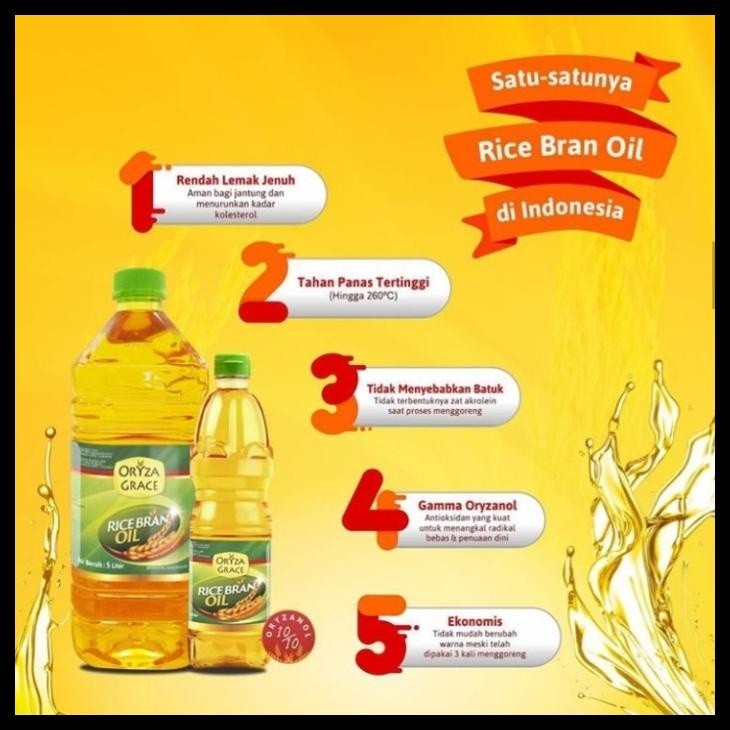 

Rice Bran Oil "Oryza Grace" 5 Liter/Minyak Goreng Bekatul Padi