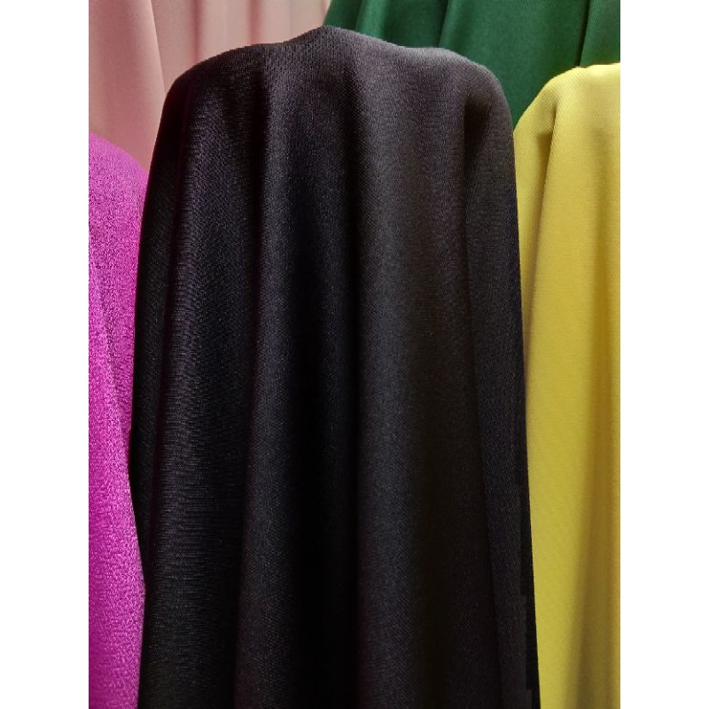Scuba Hitam Scuba Premium Garmen Bahan/Kain Scuba