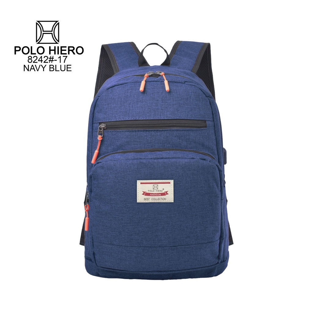 Tas Ransel Polo Hiero Ransel 8242 [Free Kabel USB,Free Rain Cover]