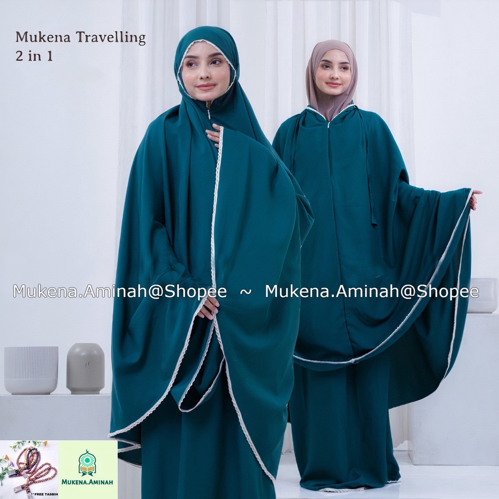 MUKENA DEWASA 2in1 TRAVELLING AZZURA BELI MUKENA