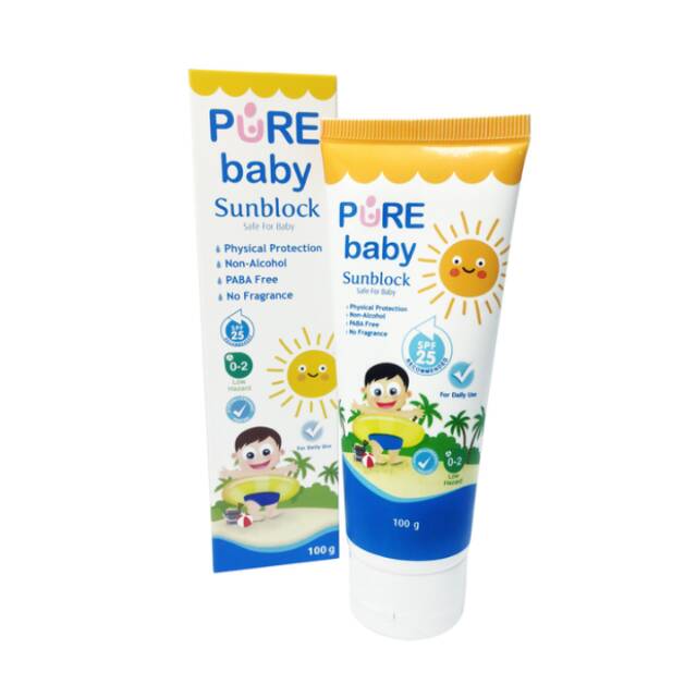 Pure Baby Sunblock SPF25 100 gr Sunblock - Krim Baby Pelindung Sinar Matahari PureBB Pure BB