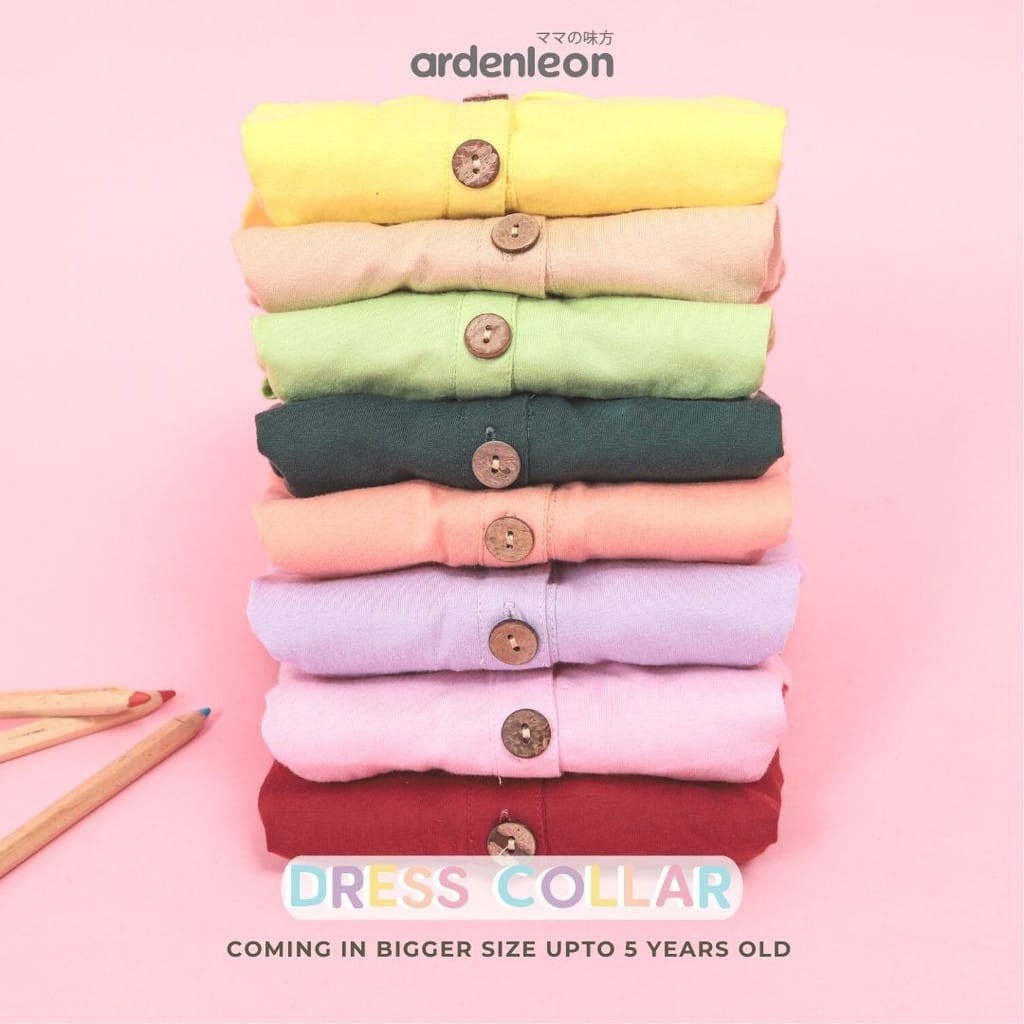 Ardenleon Dress Collar with Button 6 Bulan - 5 Tahun Dress Bayi Dress Anak