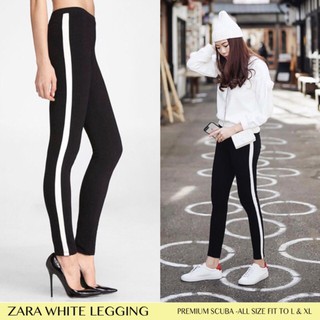 MichelleStore Celana  Legging  Super Stretch List  Samping 