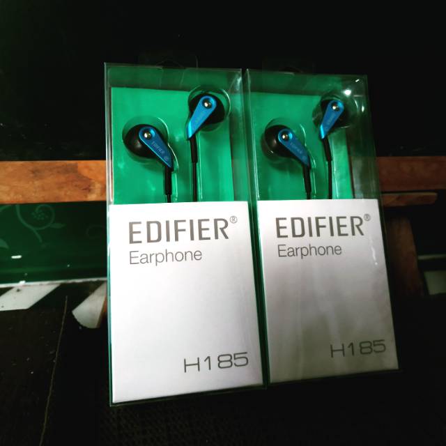 Edifier H185 (BIRU) Earphone Earbud - Original Garansi 1 Tahun
