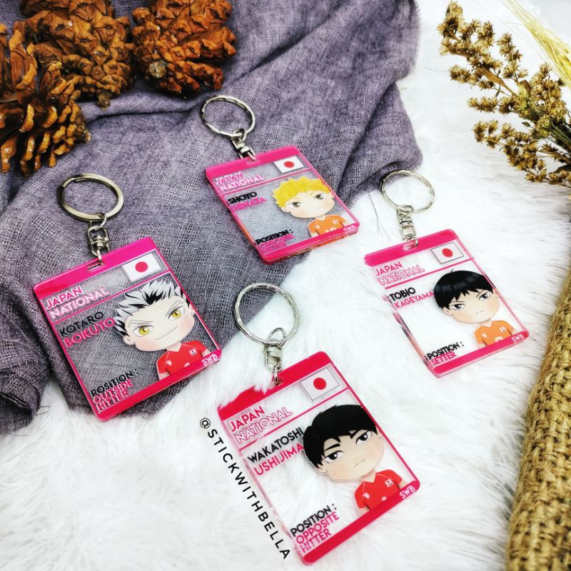 Jual Haikyuu Keychain Gantungan Kunci Japan National Team Indonesia 
