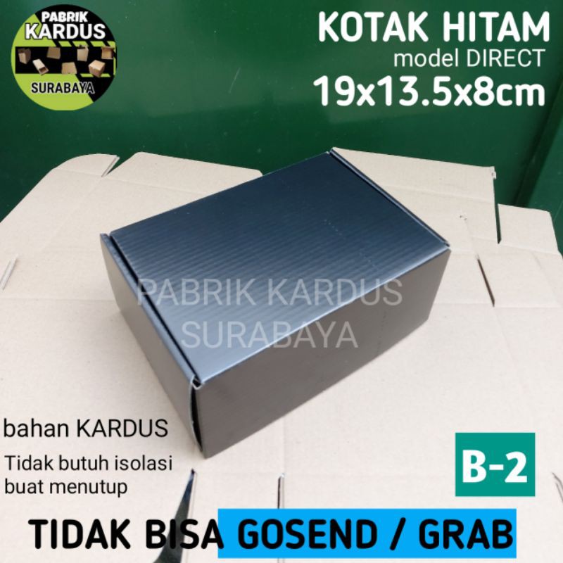 

ISI 10 KARDUS HITAM B-2 CORRUGATED KOTAK HAMPERS KADO BOX KARTON DUS PACKING