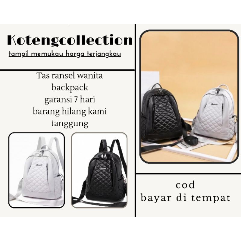 TAS SLEMPANG RANSEL PINGGANG WANITA MONICA BARU 2021 WARNA HITAM PUTIH MURAH KEKINIAN