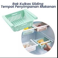 Laci Kulkas Kotak Penyimpanan Makanan Dalam Kulkas Sliding rack