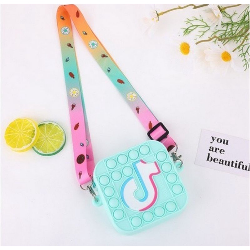 Sling Bag Tas Tik Tok Pop It Slempang Tas Anak Modis Lucu