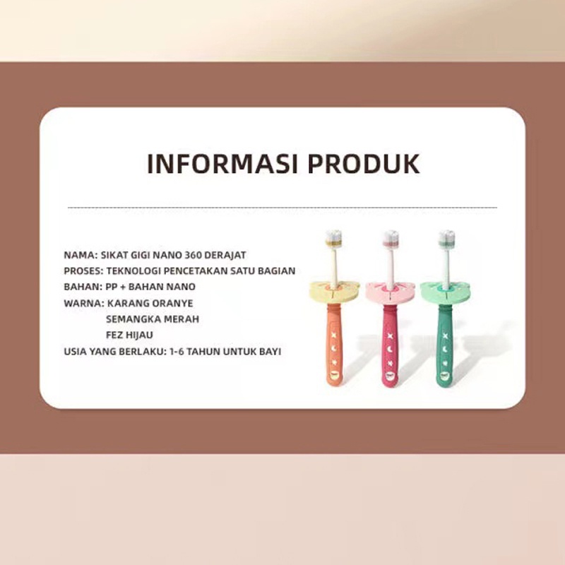 360 Baby Toothbrush / Sikat Gigi Anak Premium / Sikat Gigi 360 / Nano Toothbrush