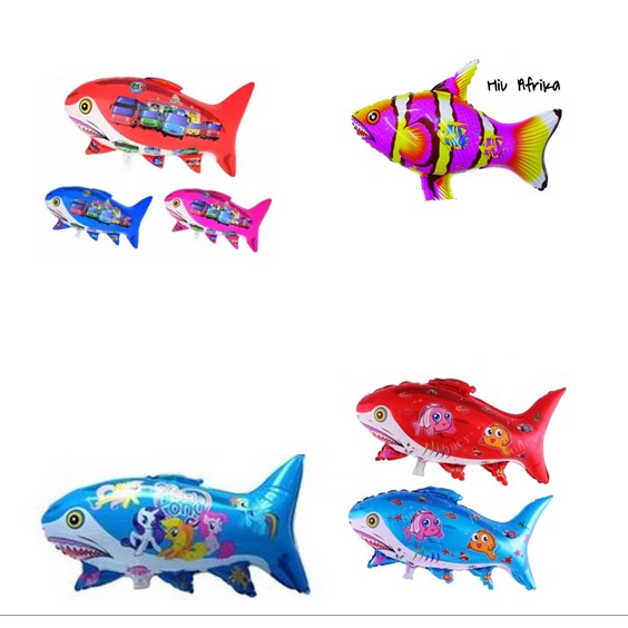 Balon Gas /Foil / Balon Terbang / Hiu / Karakter - Grosir
