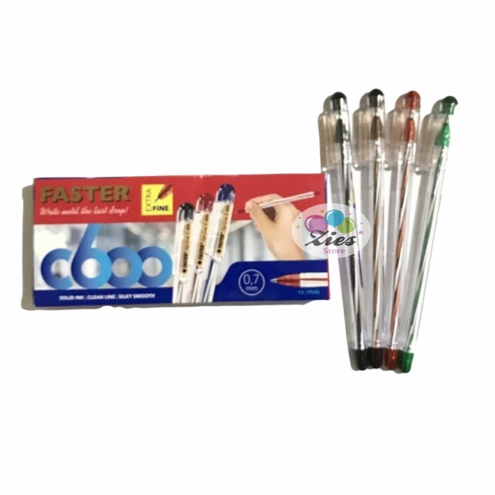 

pulpen faster C600 / ballpoint C600 extra fine per pack isi 12pcs