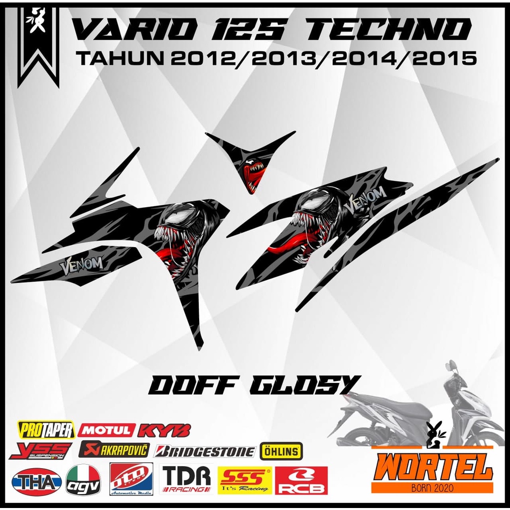 Striping Stiker Lis Decal Motor Vario Techno 125 Venom (Tahun 2012/2013/2014/2015/Vario 125 Old)