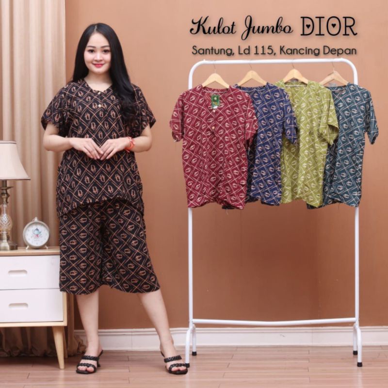 Setelan kulot jumbo/setelan jumbo/setelan baju tidur wanita/set wanita/set celana