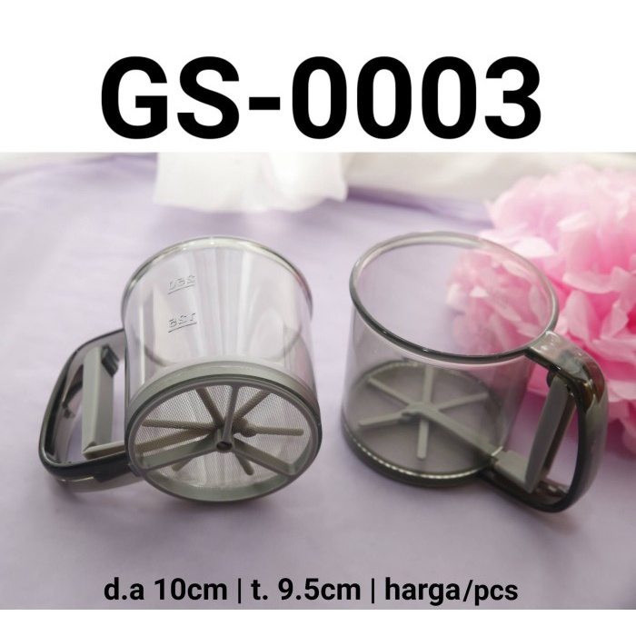 

GS-0003 SARINGAN PENGAYAK AYAKAN TEPUNG GULA PLASTIK HIGH QUALITY BERKUALITAS TINGGI