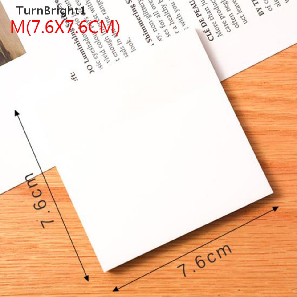 50 Lembar Kertas Memo Sticky Note Warna Transparan Tahan Air-M(7.6X7.6CM)