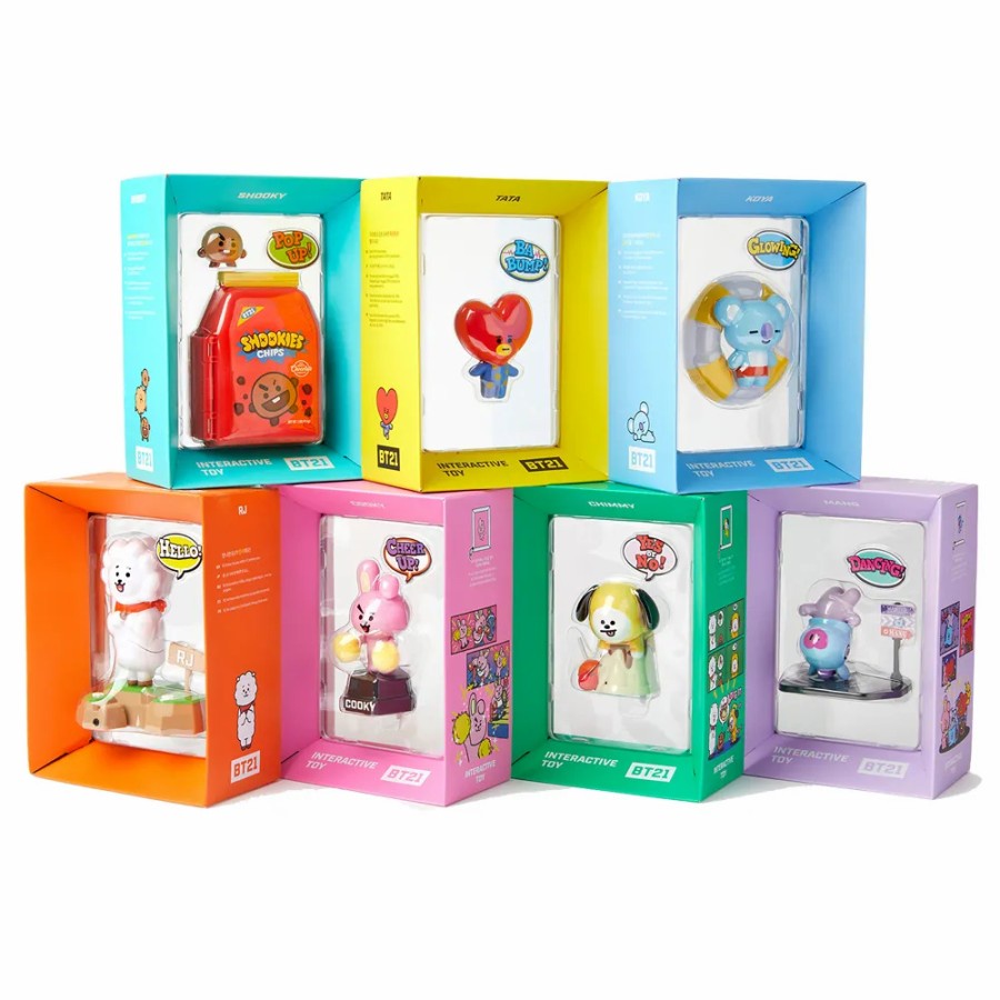 BT21 INTERACTIVE TOY MERCHANDISE LINE FRIENDS YOUNG TOYS MISB ORIGINAL BTS Chimmy Cooky Shooky RJ Ko