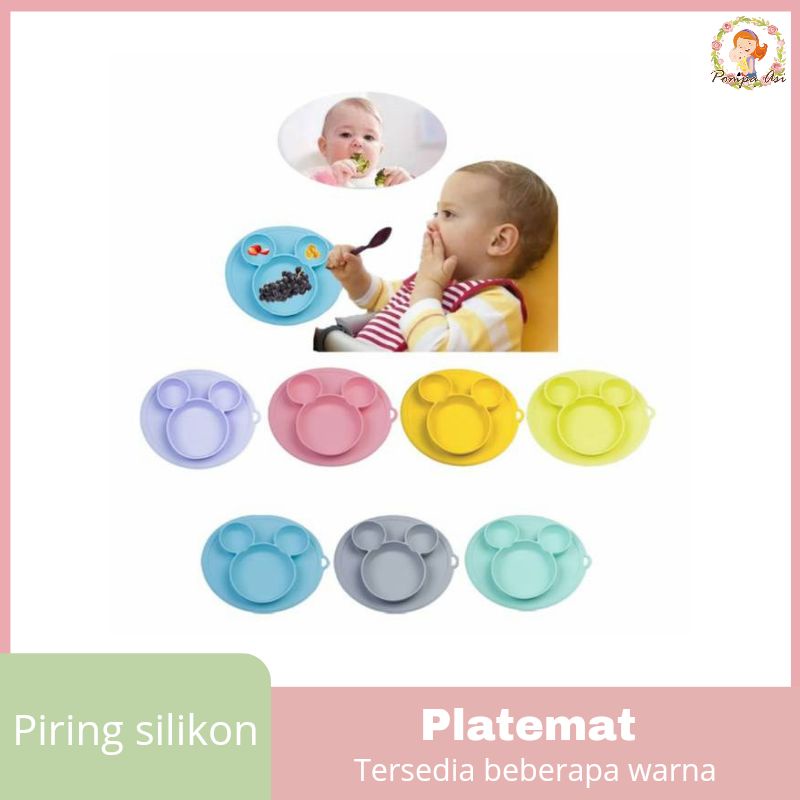 Platemat / Piring Silikon / Peralatan Mpasi Bayi / Alat Makan Bayi / Mpasi Bayi / Mangkok Bayi