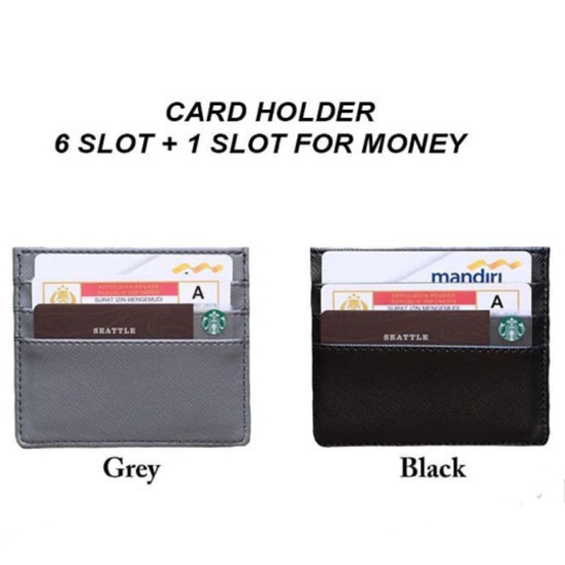 Dompet Kartu Import Card Holder Ada Slot Uang + 6 Slot Kartu Murah Promo