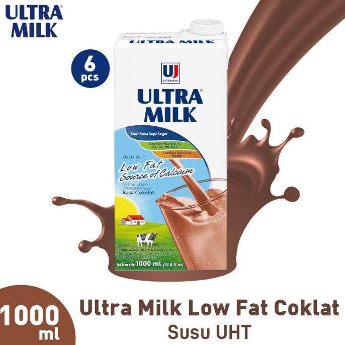 

(BISA COD) Ultra Milk Susu UHT Low Fat Coklat 6x1000ml MURAH Kode 891