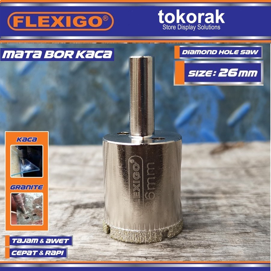 MATA BOR KACA 26 MM FLEXIGO - MATA BOR GRANITE - DIAMOND HOLE SAW