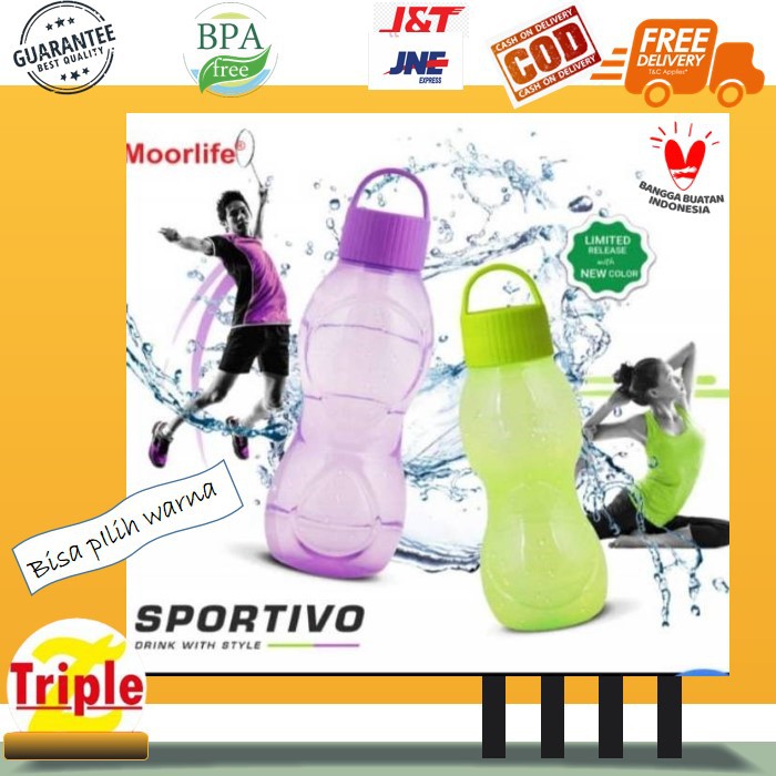 BOTOL MINUM PLASTIK 500ML 750ML SPORTIVO MOORLIFE