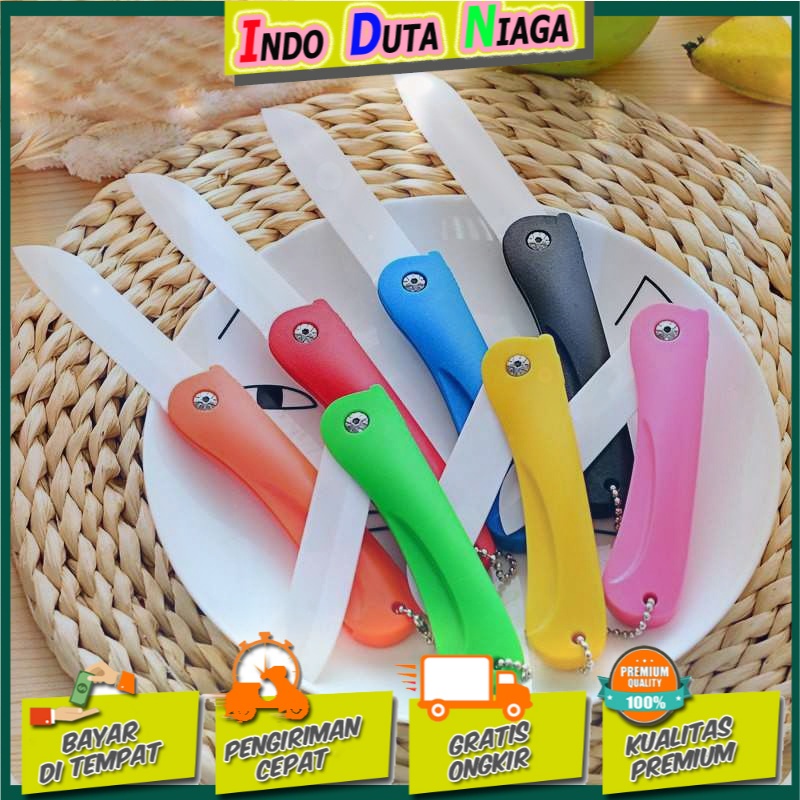 Pisau Dapur Lipat Unik Portable Knife Bahan Keramik - TF0003