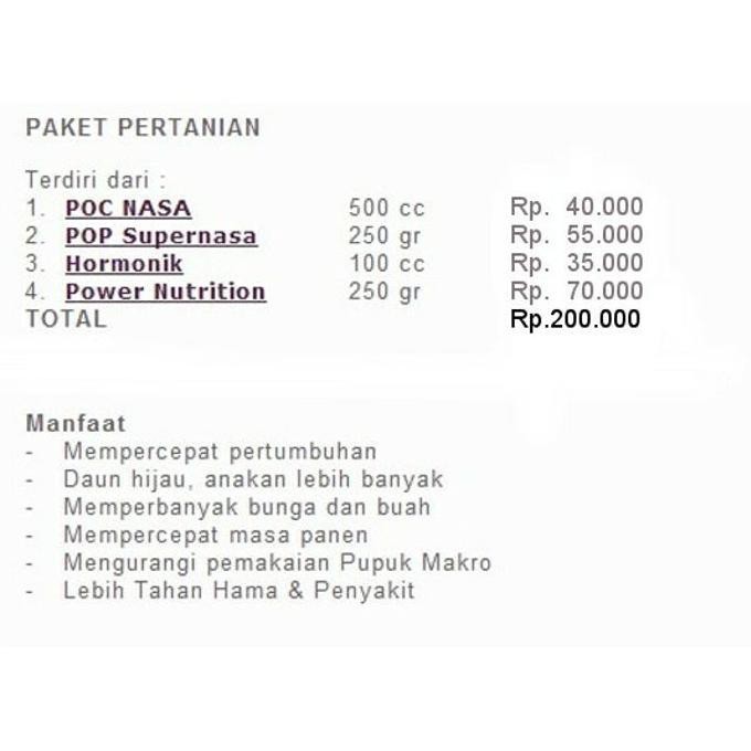 Paket Pertanian Pupuk Organik - Agen Nasa Jakpus1