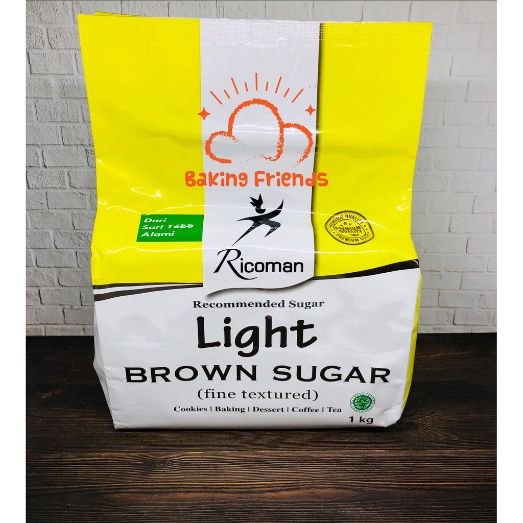 RICOMAN LIGHT BROWN SUGAR 1KG/RIKOMAN/GULA AREN