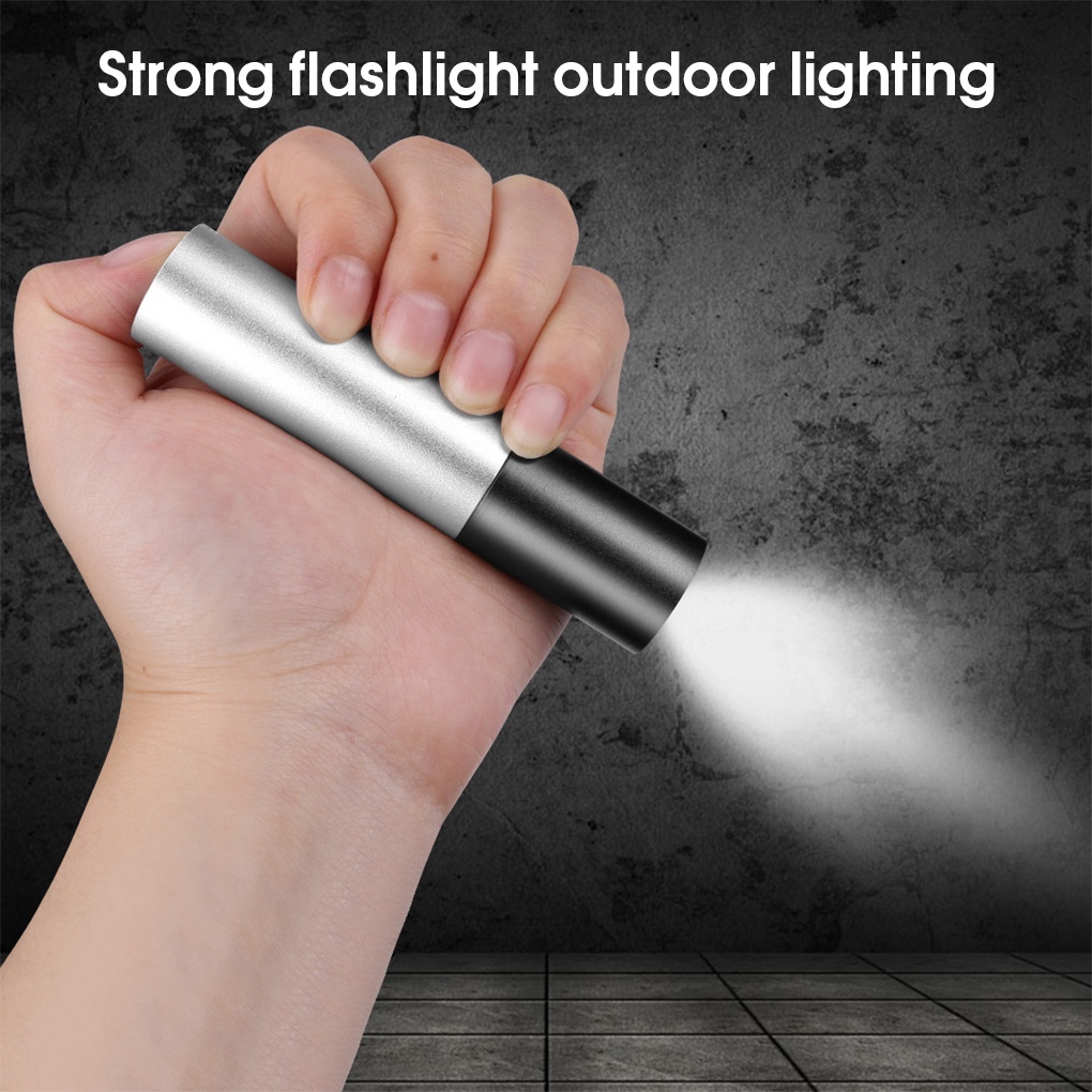 Lampu Senter Led Mini Portable Super Terang Jarak Jauh Flashlight Usb Rechargeable Untuk Outdoor COD