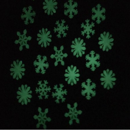 Tempelan dinding Snowflake Snow flake Flakes Glow in the Dark